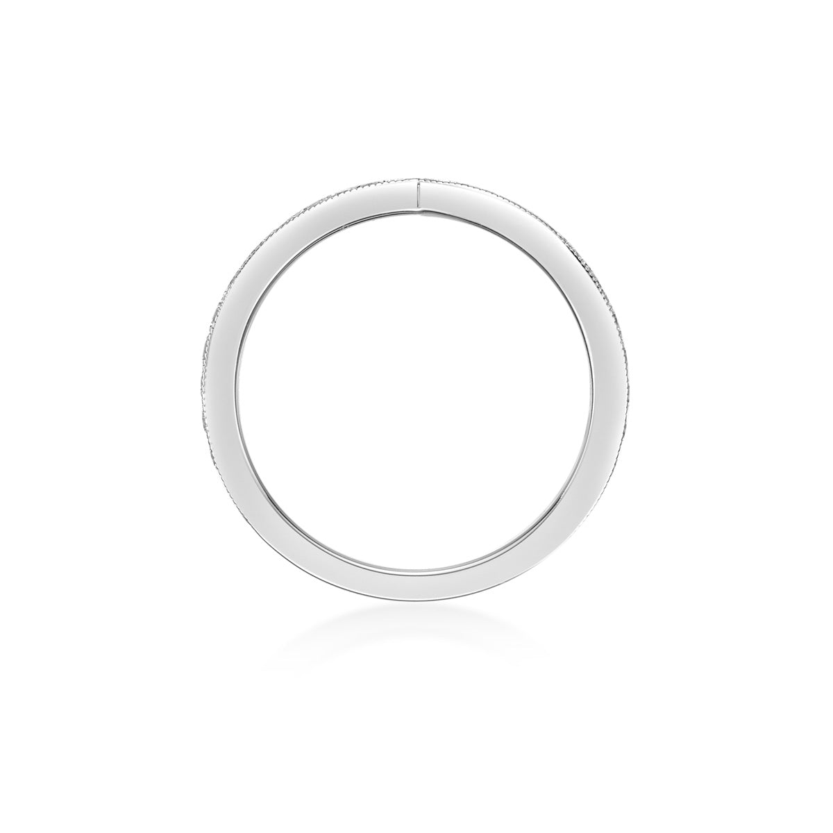 Handmade Pinched Contour Diamond Eternity band (also in white gold)