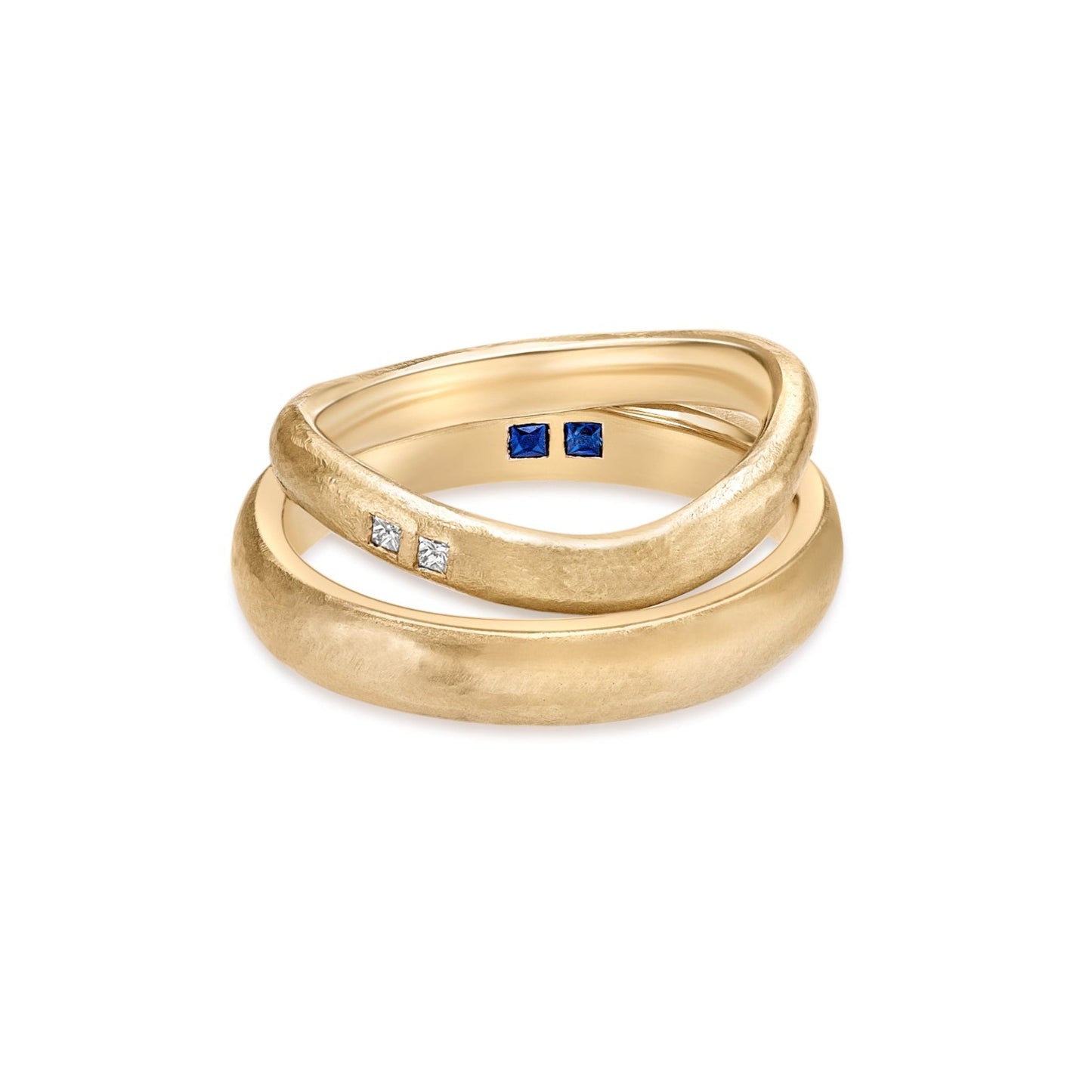 Distressed Finish- Wedding Band Pairing