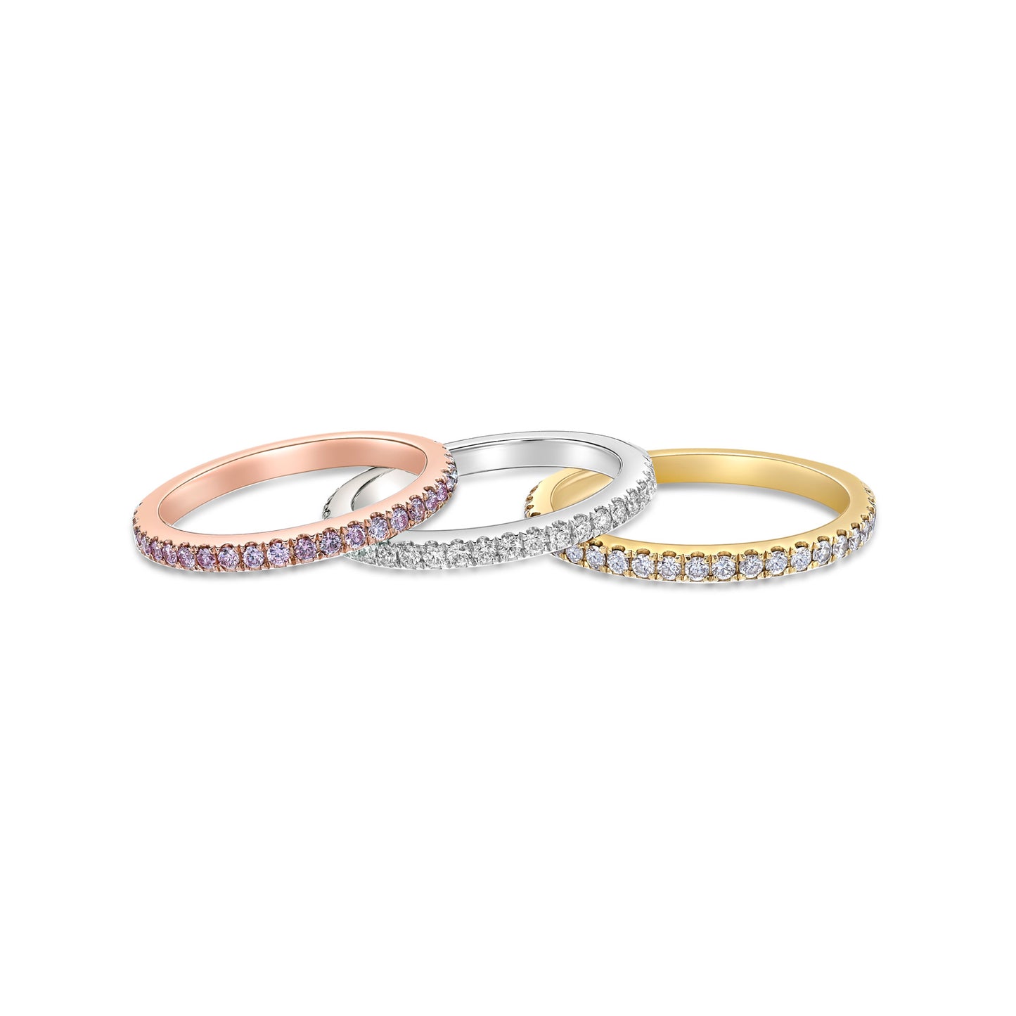 Stackable Diamond Eternity Rings in Sakura Jewellery's Classic setting
