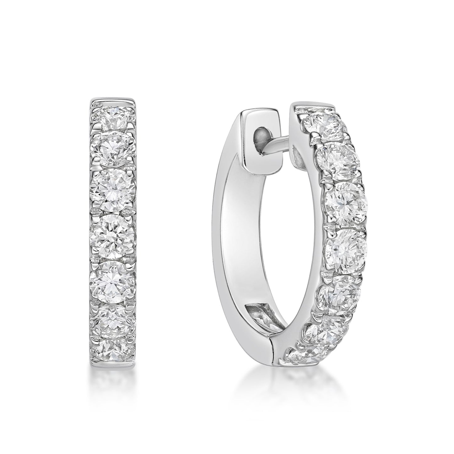 Classic Diamond Huggie Earrings