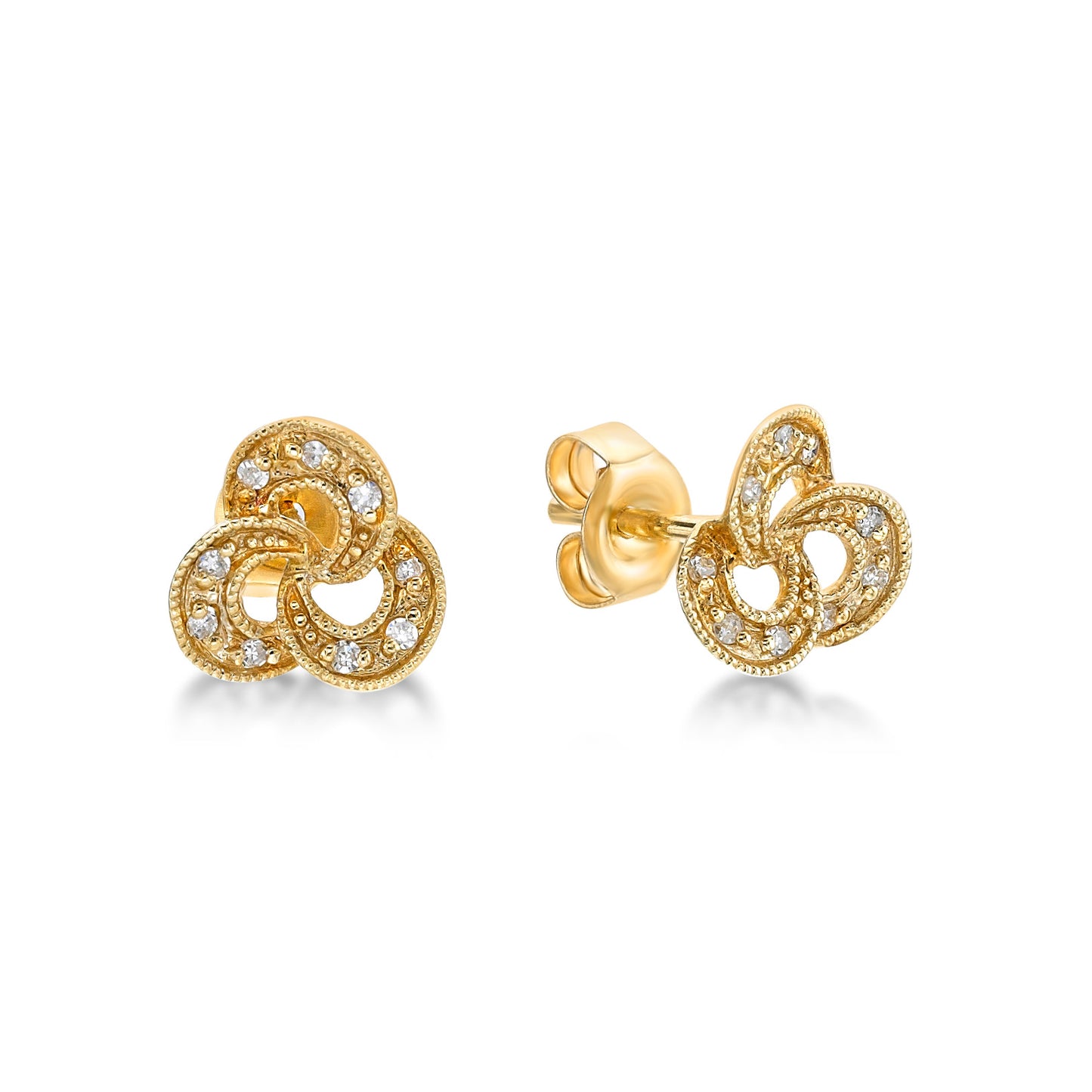 18K Yellow Gold Wallflower studs
