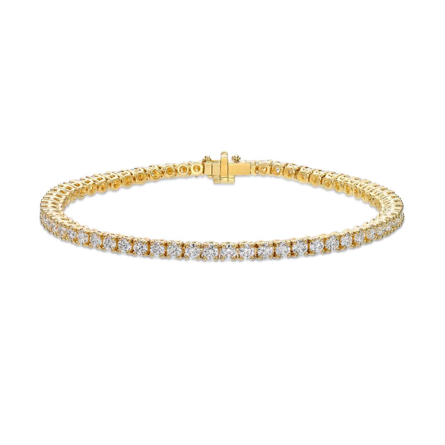 18K Yellow Gold 5pt Diamond Tennis Bracelet