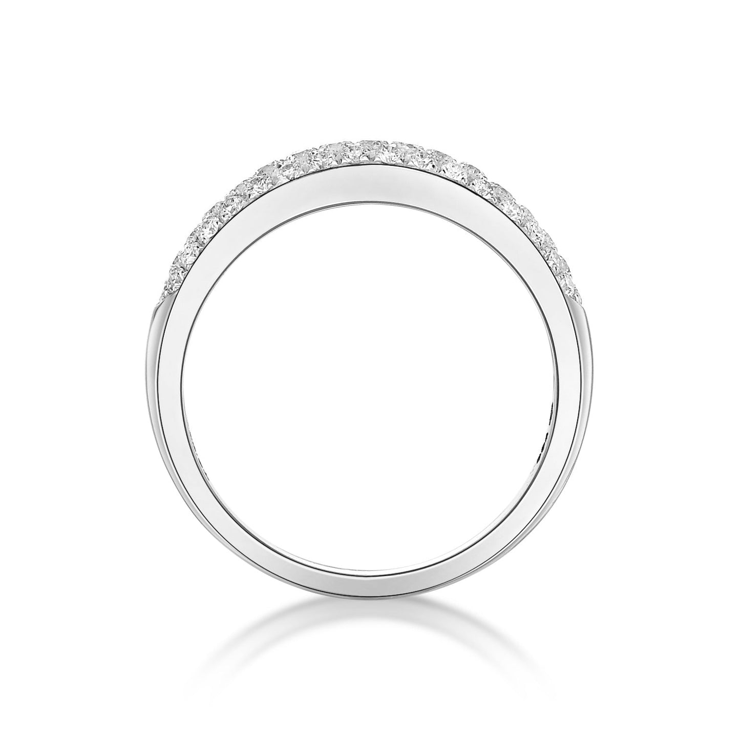 Handmade 18K White Gold Pave Diamond band