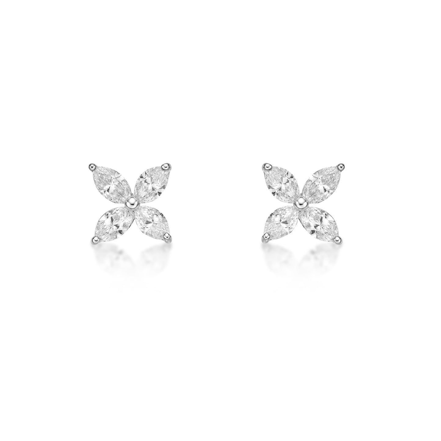 Convertible Diamond and Pearl Drop earrings in 18K White Gold