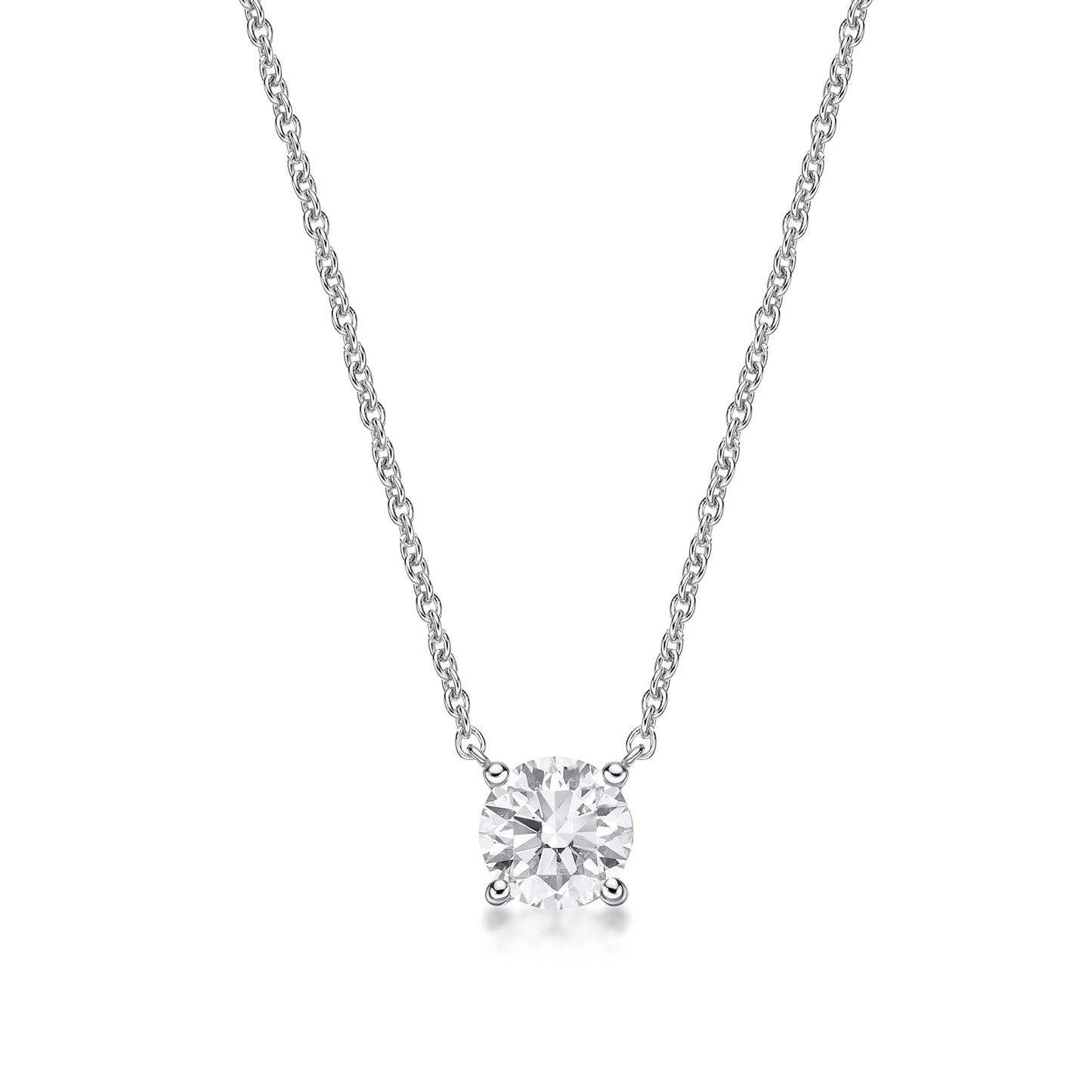 0.77ct Classic Round Brilliant Solitaire Pendant