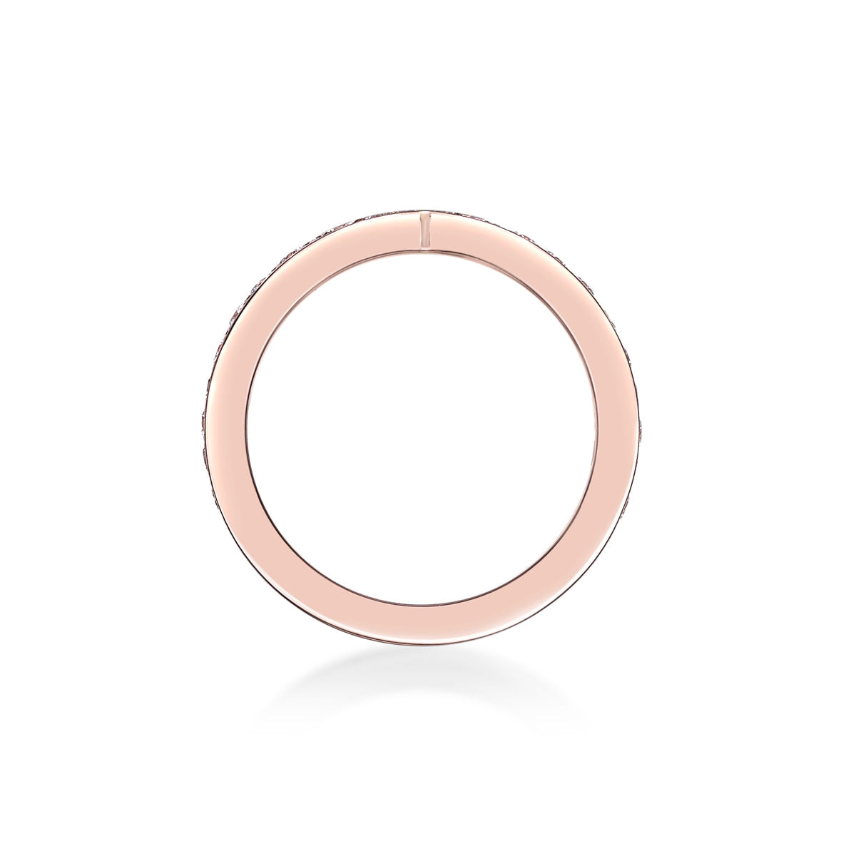 Handmade Pinched Contour Diamond Eternity band (also in white gold)