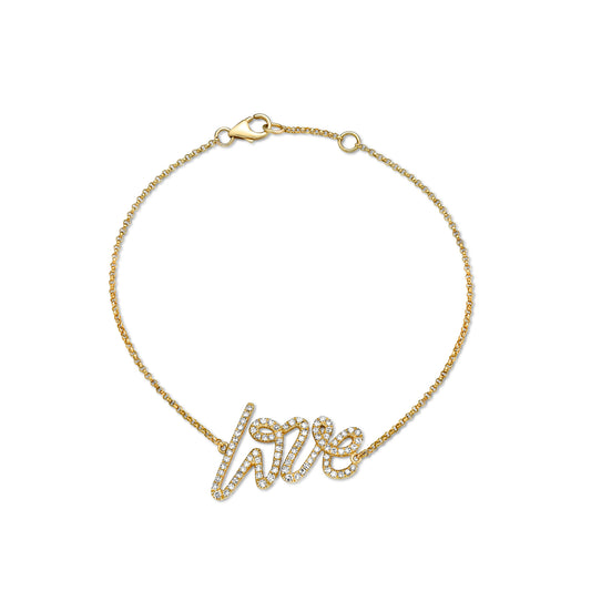 18K Yellow Gold Diamond Love Bracelet