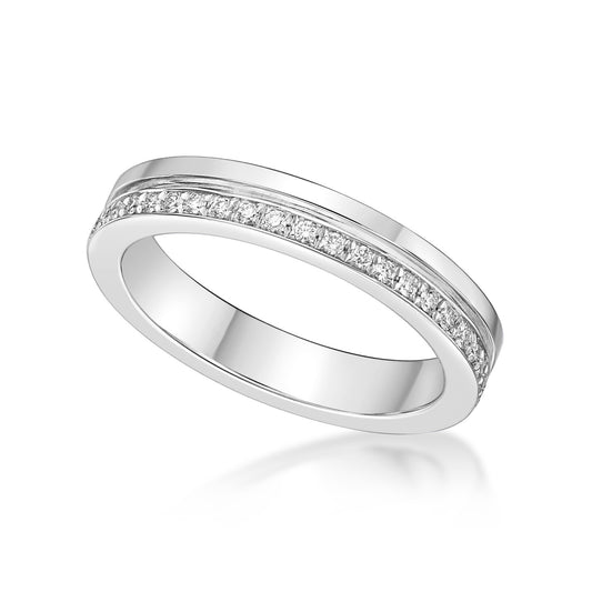 Platinum Duality Diamond Eternity Ring