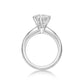 2.01ct Round Brilliant diamond in a classic Platinum six-claw Crown Solitaire setting with knife edge band