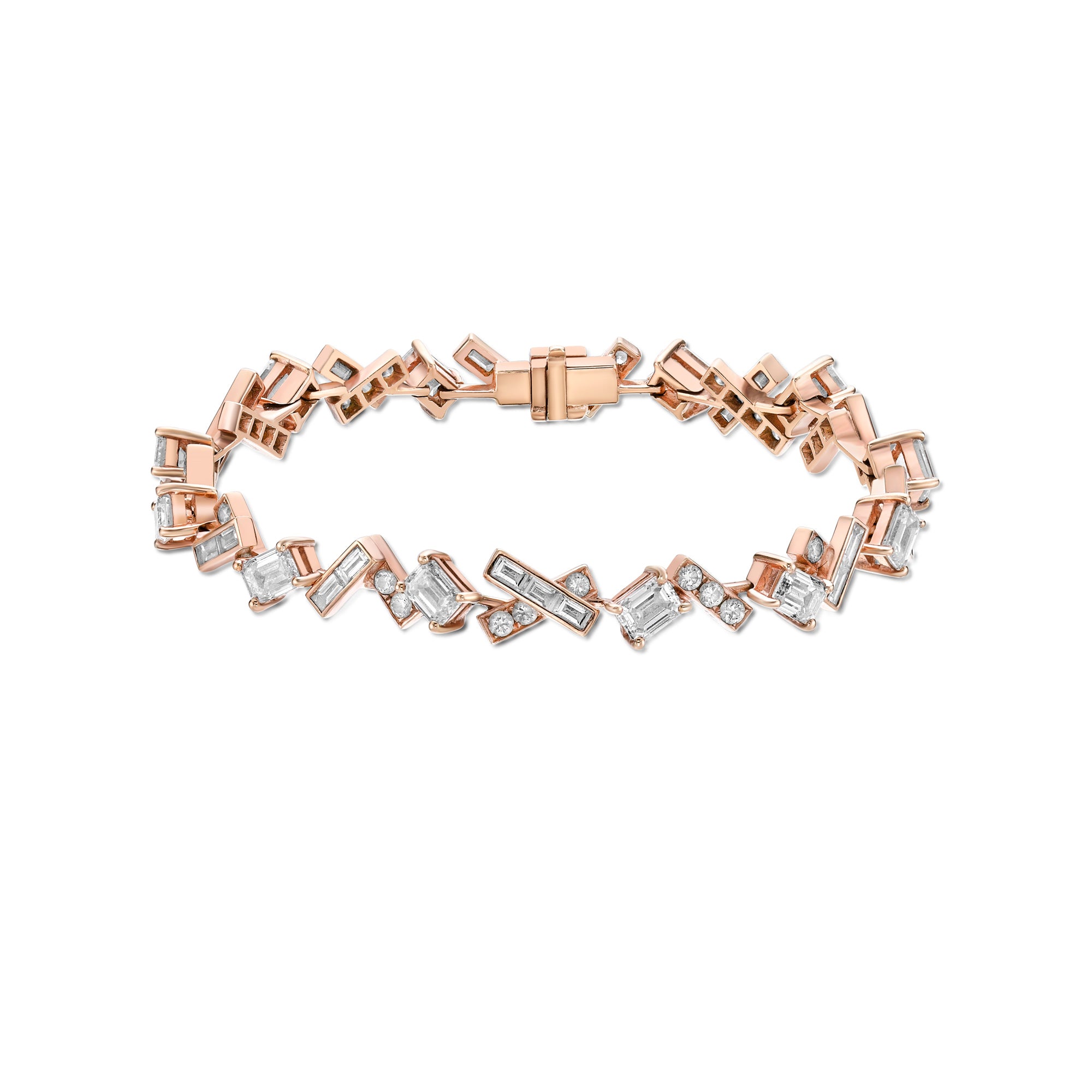 Diamond Cluster Link Tennis Bracelet 3-1/3 ct tw 14K White Gold 7” | Kay