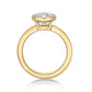 1.01ct Round Brilliant diamond in a contemporary 18K Yellow Gold Bezel Solitaire setting