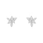 Convertible Diamond Cluster Earring with Pearl Drop option in 18K White Gold