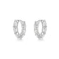 Mini Marquise Diamond Huggie earrings in 18K White Gold